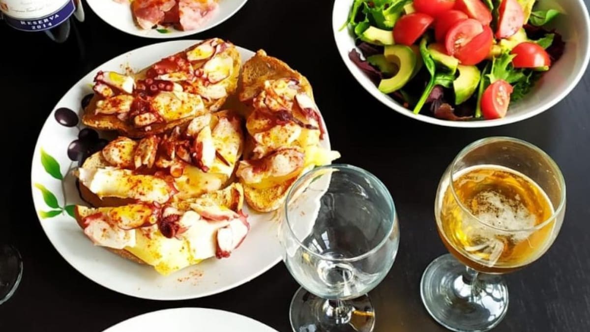 Tostas de pulpo