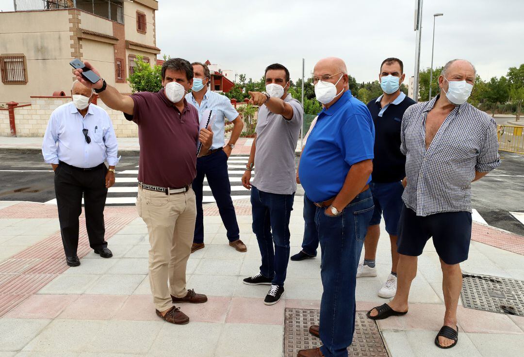 Visita de José Antonio Díaz a las obras