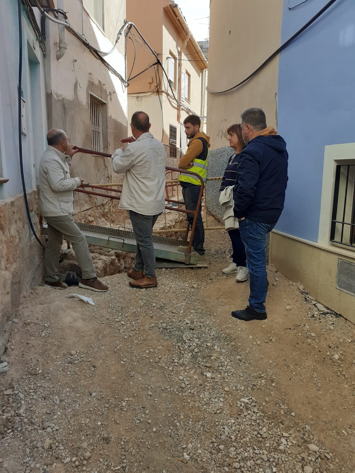 Visita a las obras de la calle José Zapater