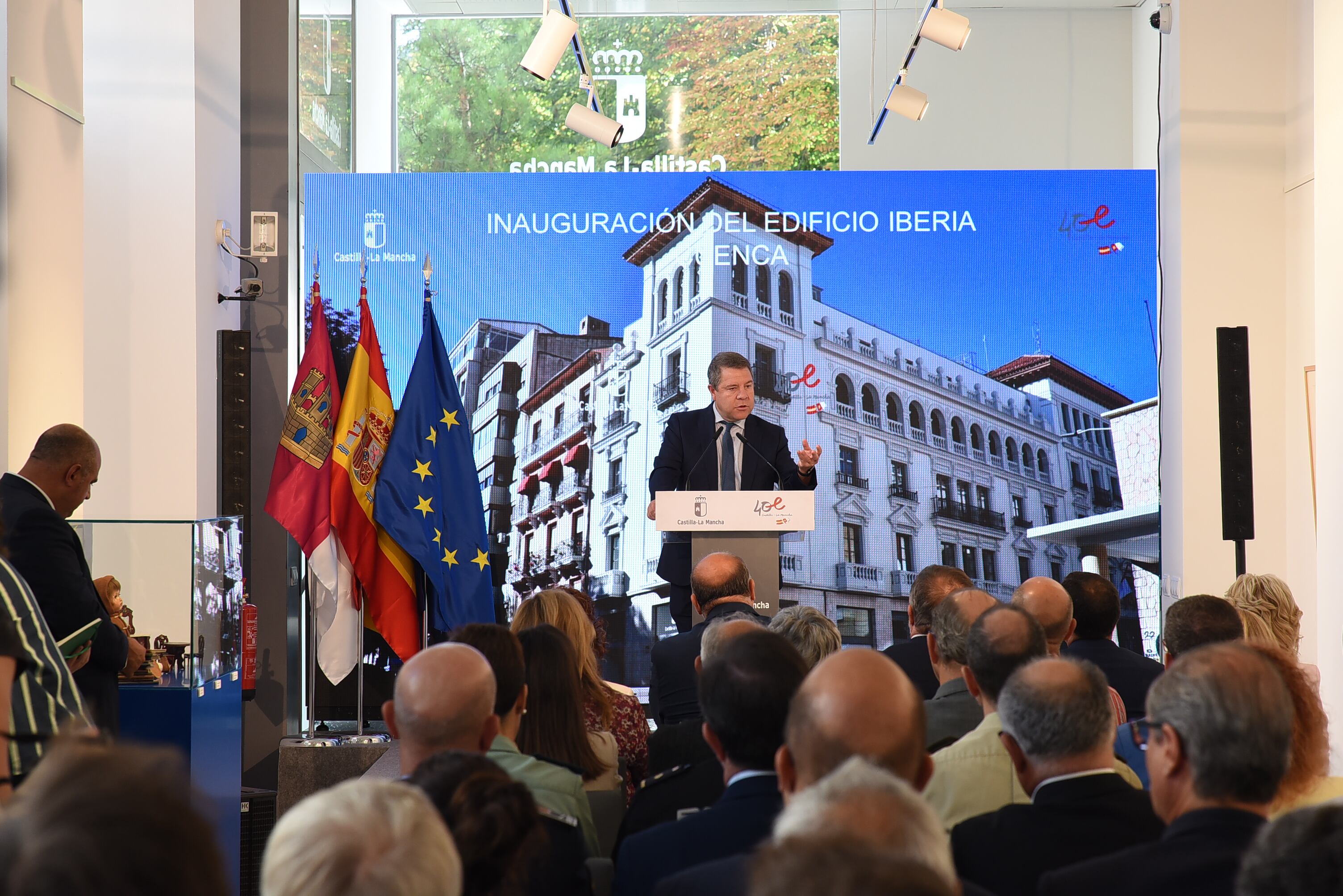 García-Page en la inauguración del edificio Iberia como sede de la Junta de Comunidades de Castilla-La Mancha en Cuenca