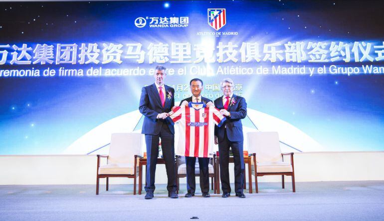 El Grupo Wanda oficializó su entrada en el Atlético en enero de 2015.