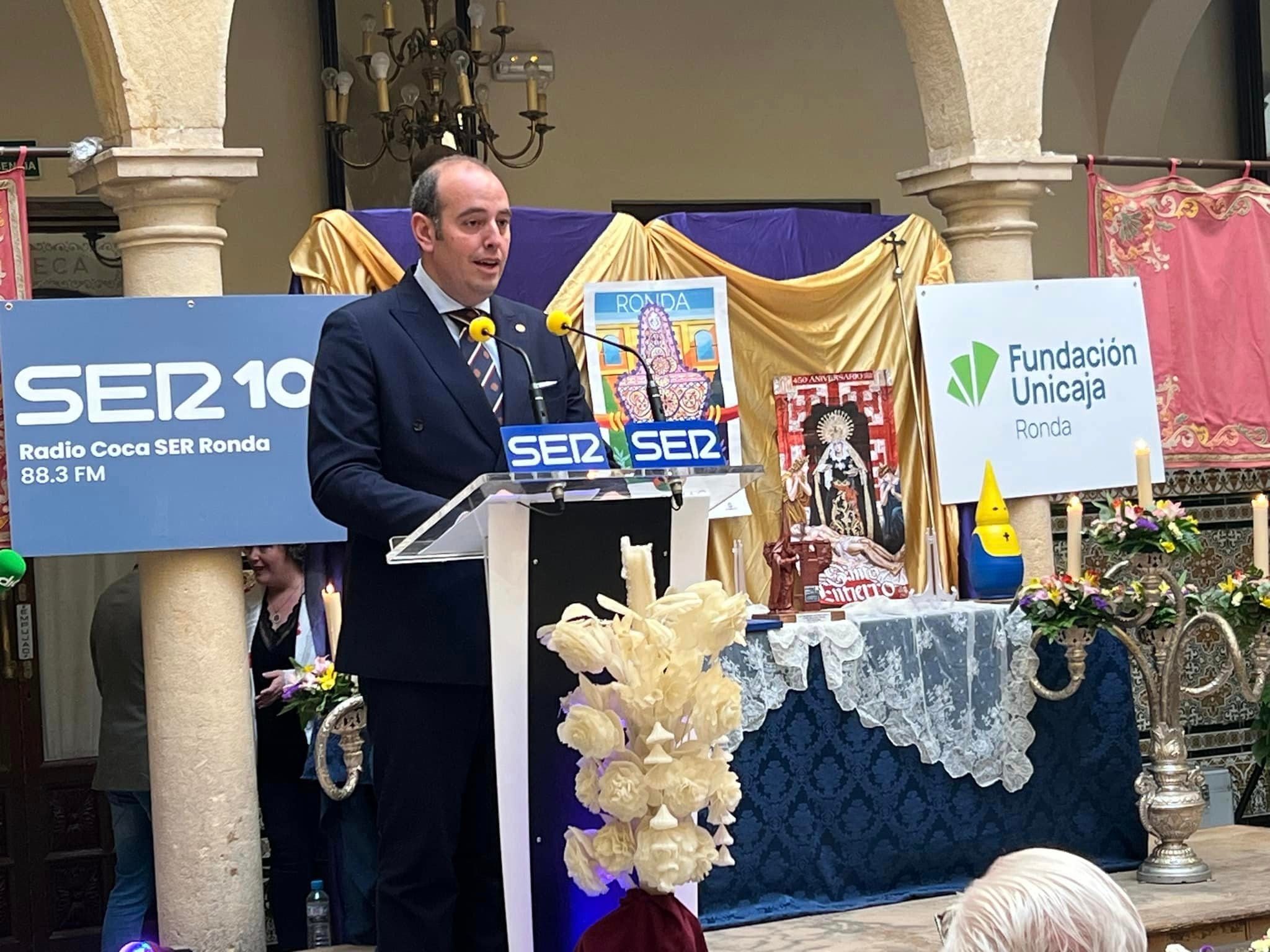 Miguel Becerra, durante su intervención en la entrega de premios celebrada este domingo