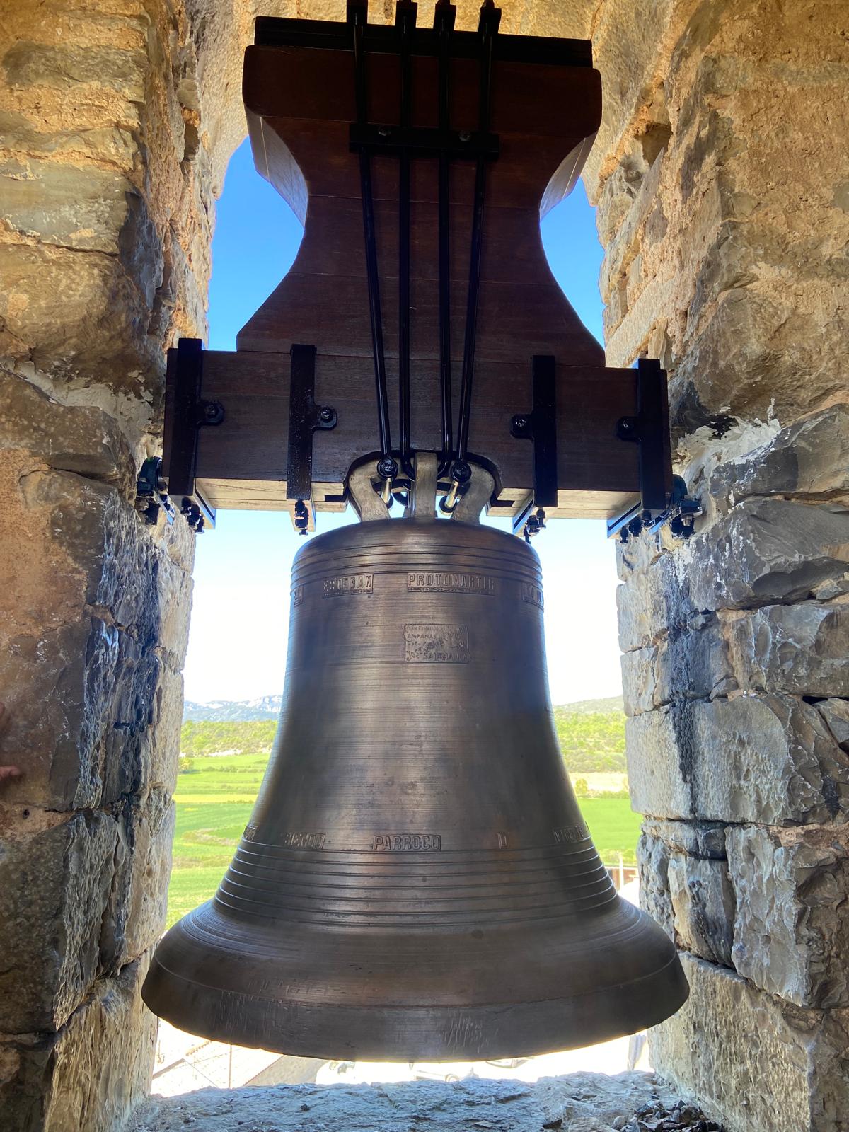 Campana de la Iglesia de San Esteban en Arcusa. Foto: Ayuntamiento de Aínsa