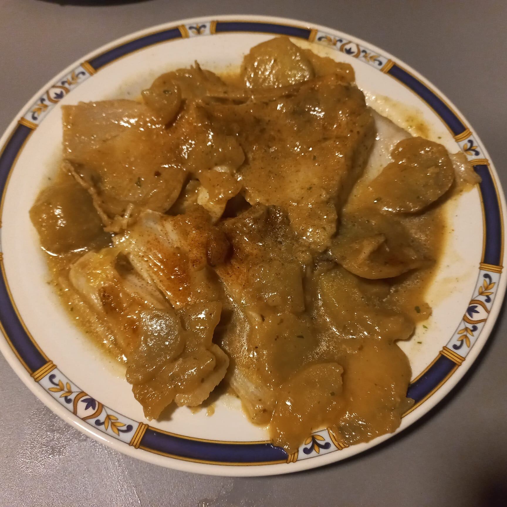 Apetitoso plato de raya