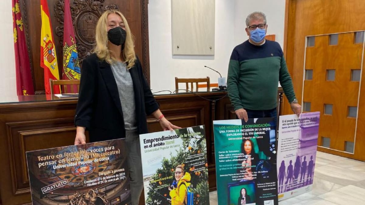 La Universidad Popular de Lorca pone en marcha cuatro nuevos cursos destinados a mujeres y jóvenes