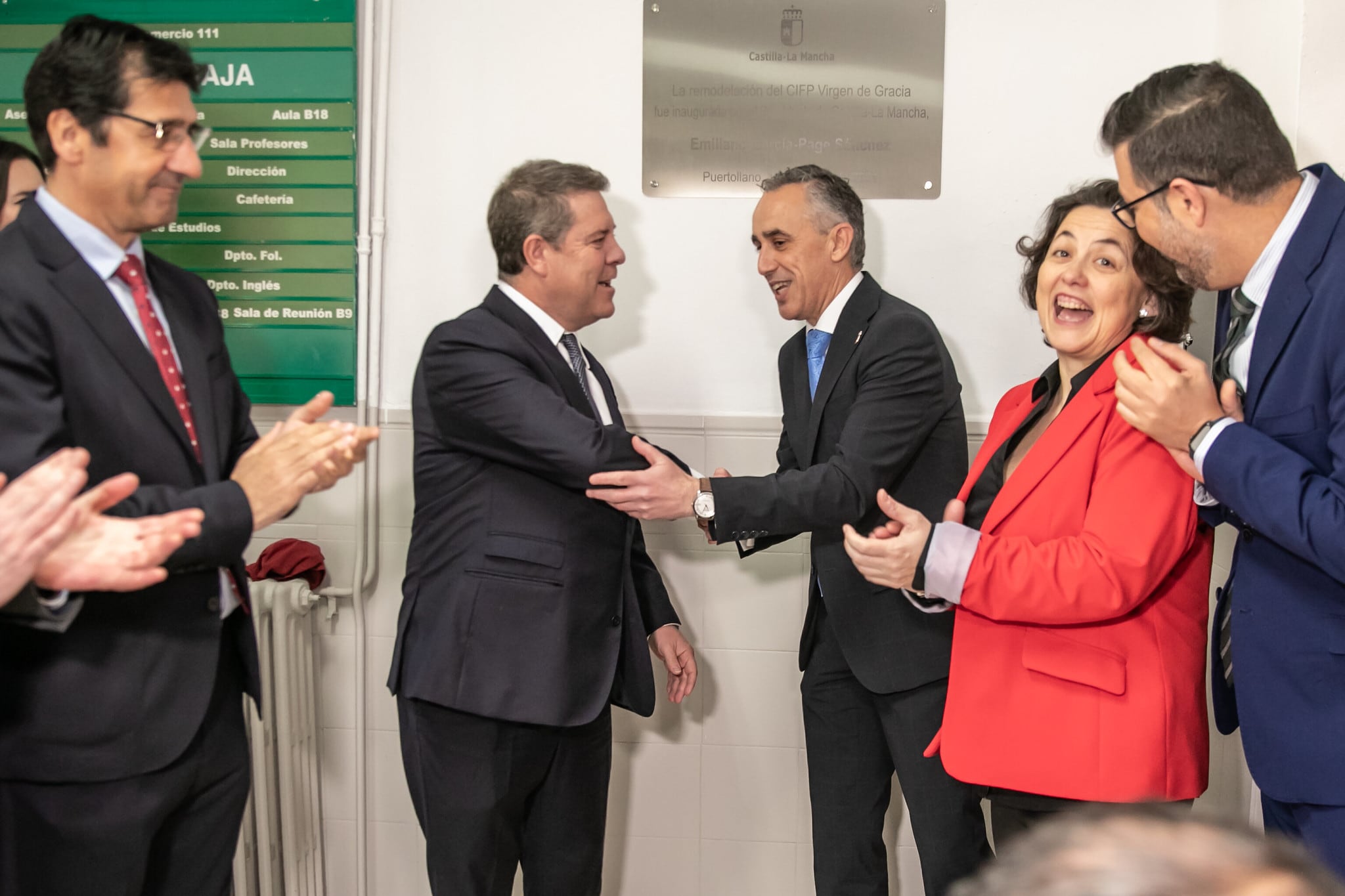 Emiliano García-Page, presidente de Castilla La Mancha, ha inaugurado la reforma del Centro Integrado de Formación Profesional Virgen de Gracia de Puertollano