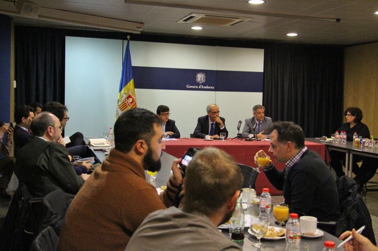 El cap de Govern i els ministres de Finances i Exteriors han comparegut avui per fer el balanç anual del Govern.