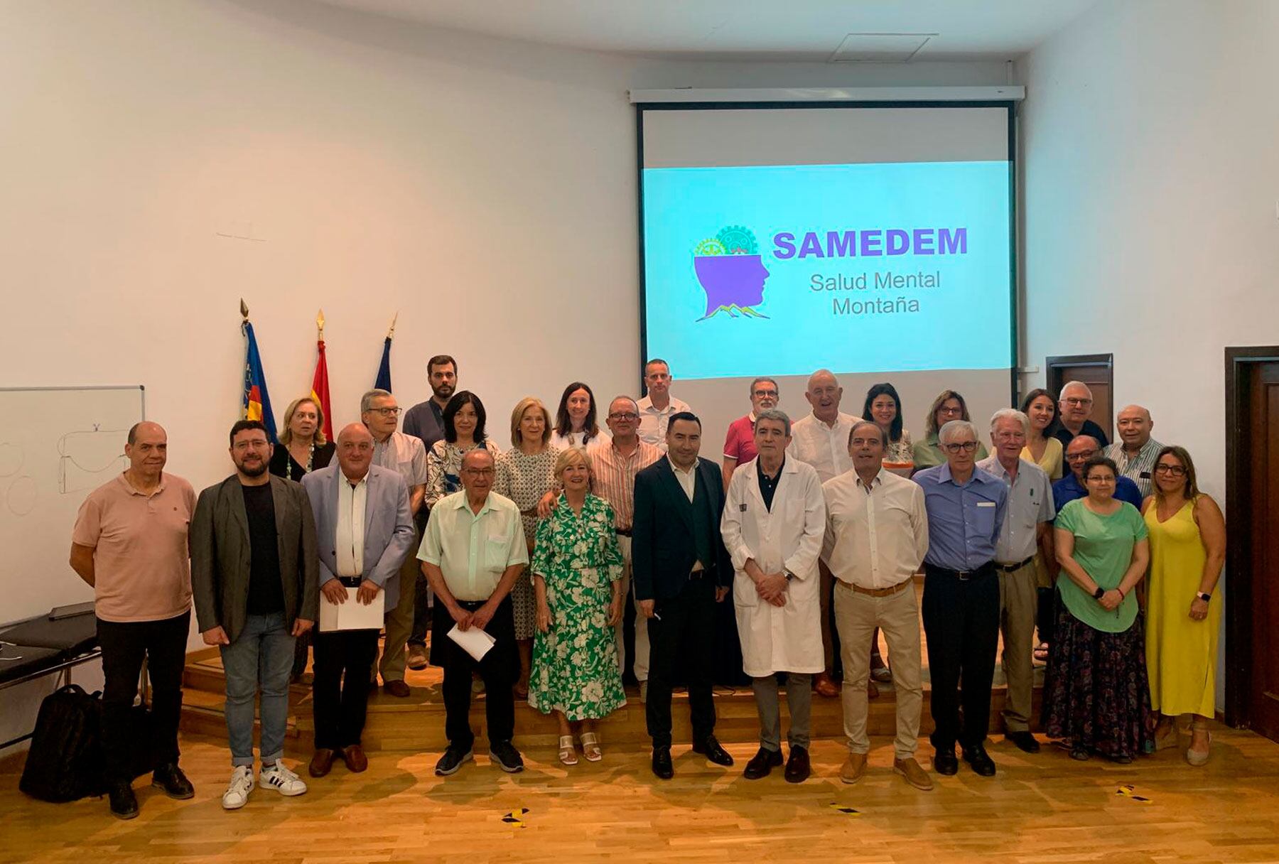 Un instante posterior a la constitución de la Plataforma Salud Mental Montaña con los representantes de las distintas entidades que forman parte de la misma