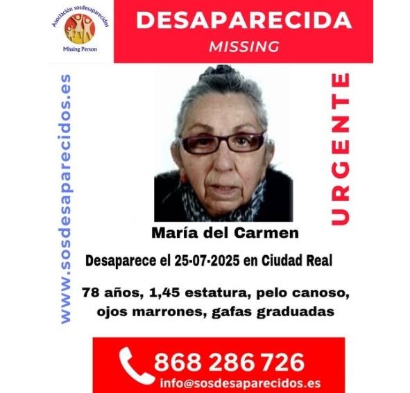 María del Carmen, desaparecida en Ciudad Real el pasado viernes