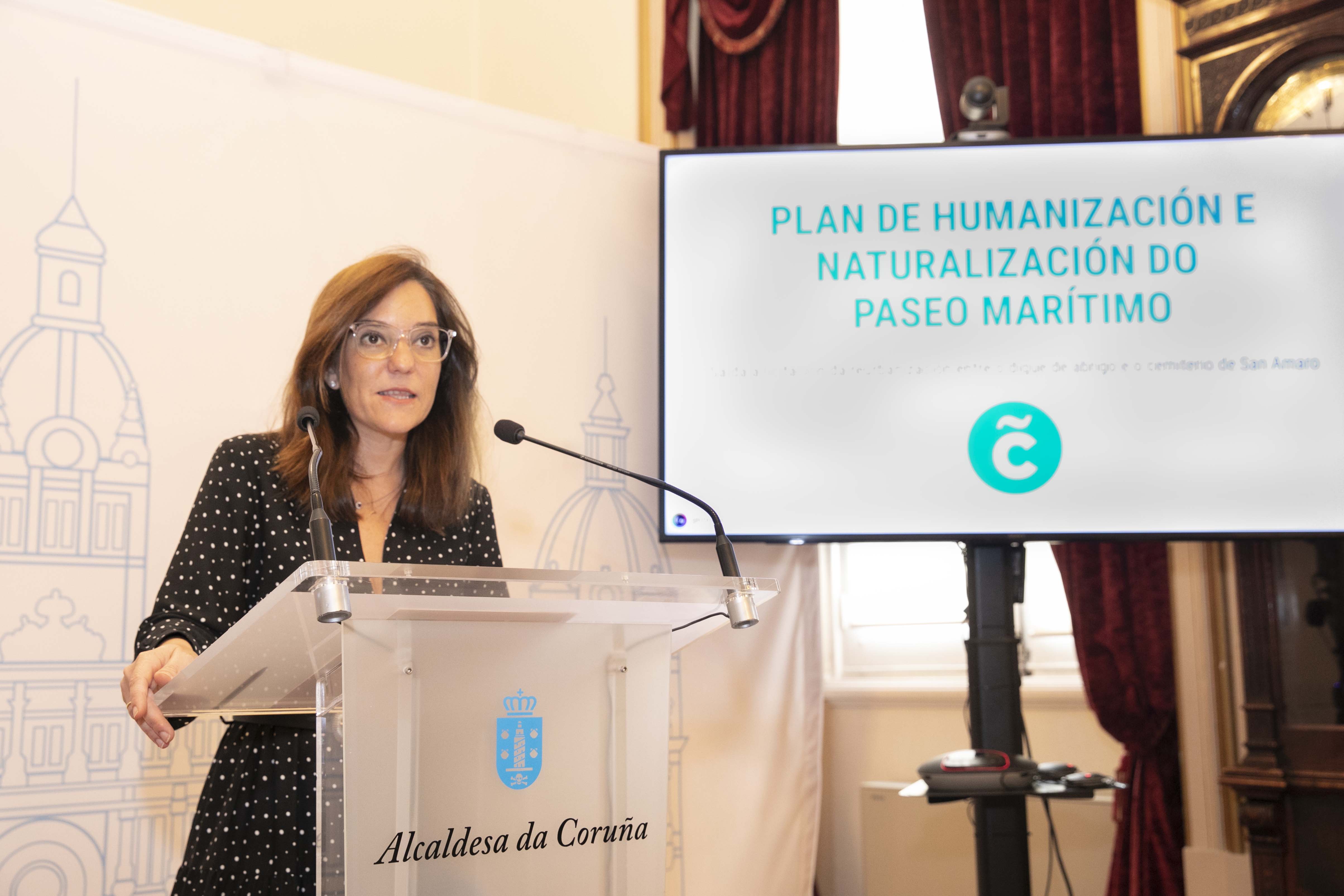 Inés Rey presenta la reforma del paseo marítimo de A Coruña