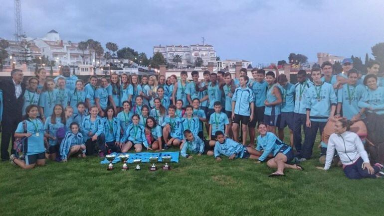 El Cueva de Nerja-UMA tras una competición.