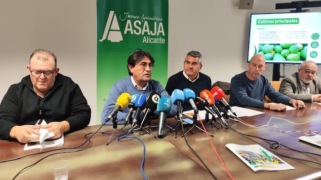 Momento de la rueda de prensa sobre el balance de 2025 de ASAJA Alicante