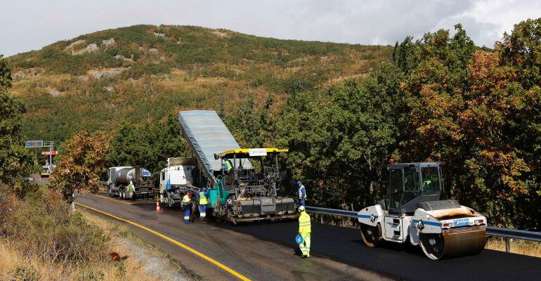 Obras en la M-601 en el Puerto de Navacerrada