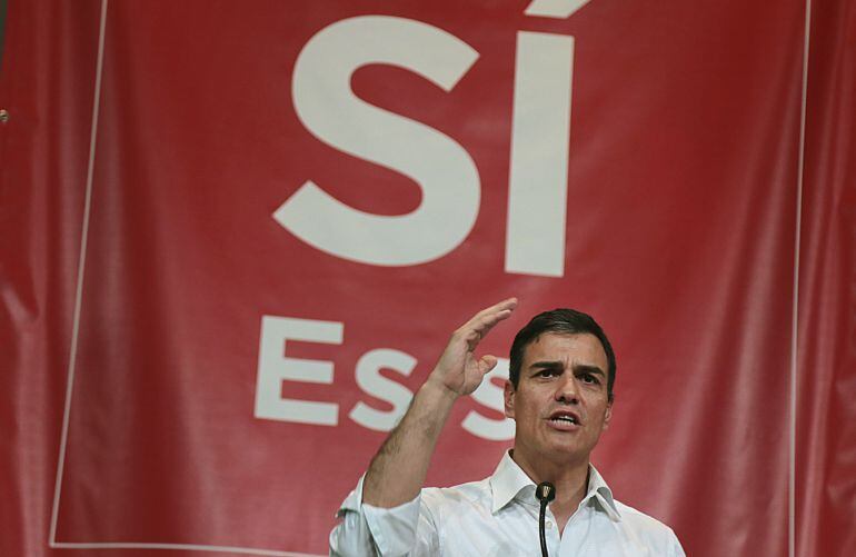 El exsecretario general del PSOE y aspirante a la reelección, Pedro Sánchez