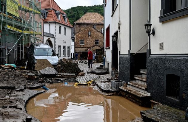 Carretera arrasada en Bad Muenstereifel.