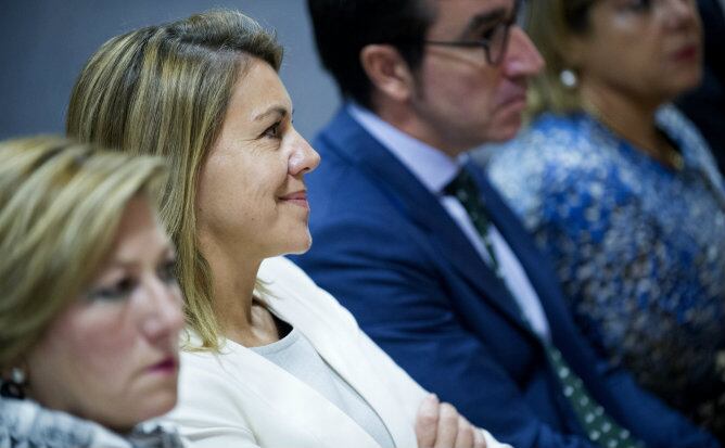 La secretaria general del PP, María Dolores de Cospedal, en los Juzgados de Toledo para declarar en el juicio