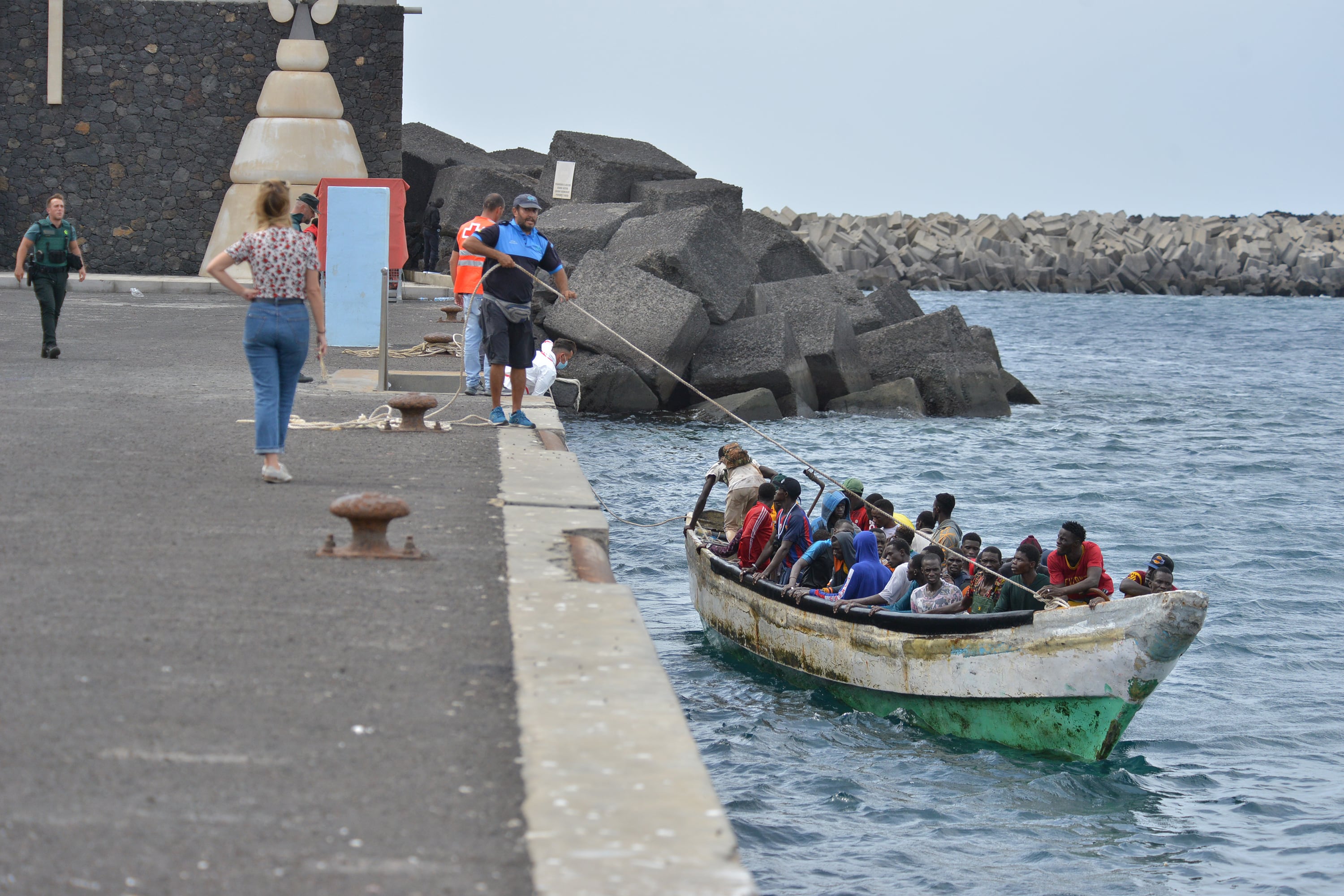 Migrantes llegando a El Hierro