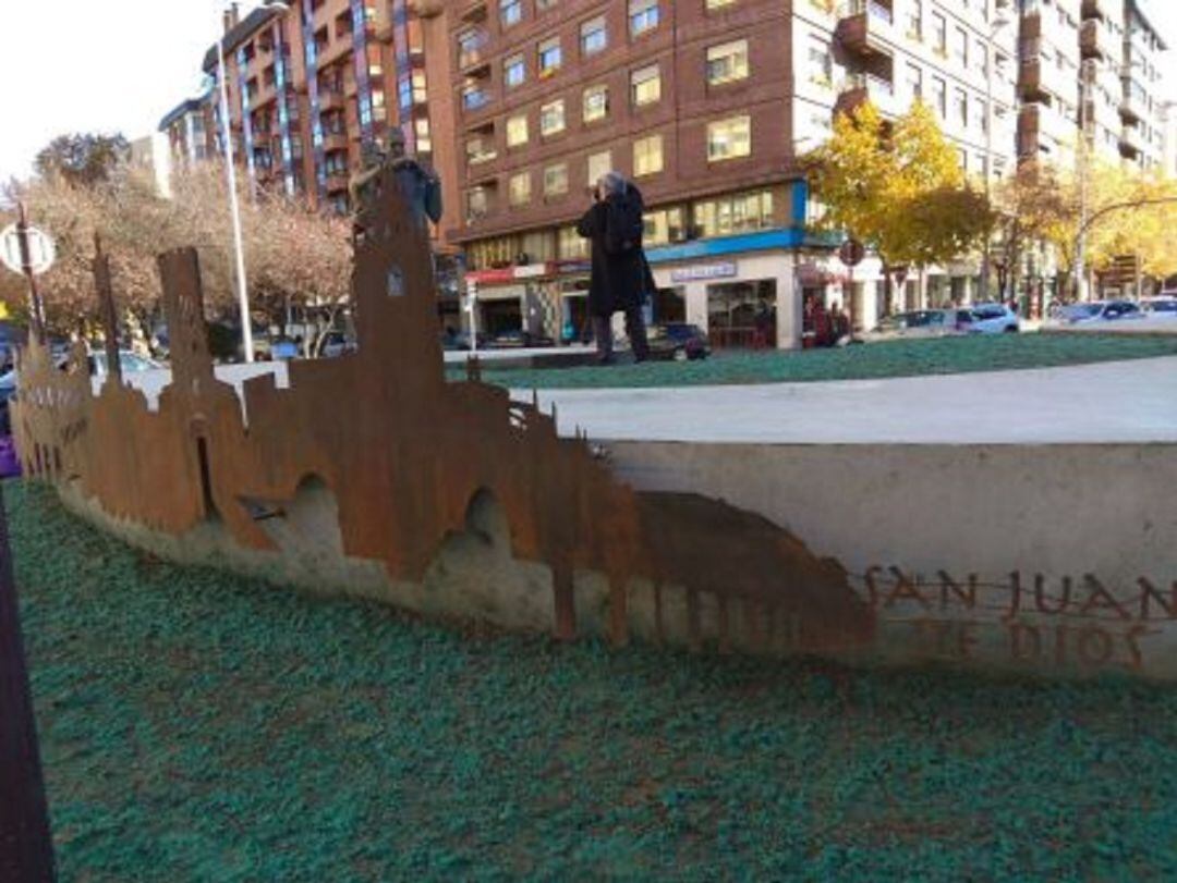 Rotonda de la zona de Palencia en la que ocurrió el accidente