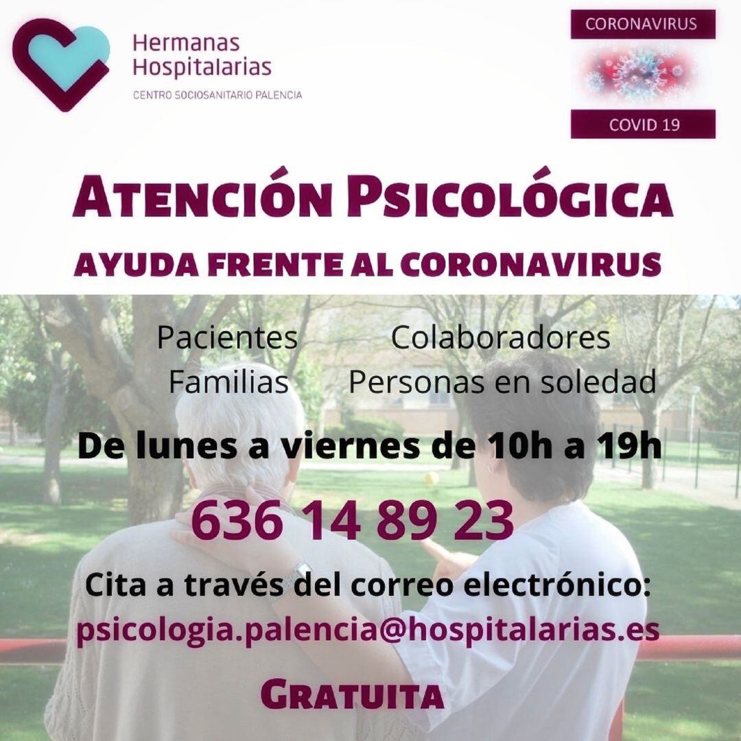 Hermanas Hospitalarias Palencia habilita un nuevo servicio de ayuda frente al Covid-19