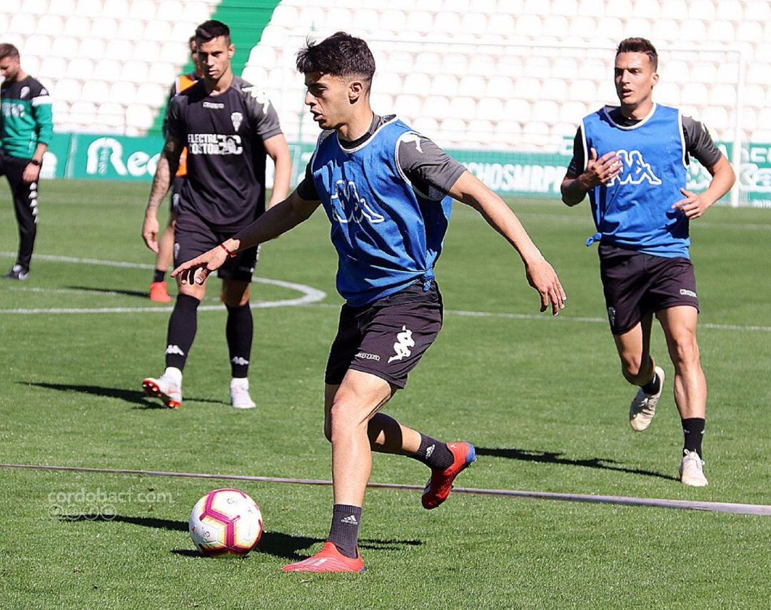 Aguado, en un entrenamiento