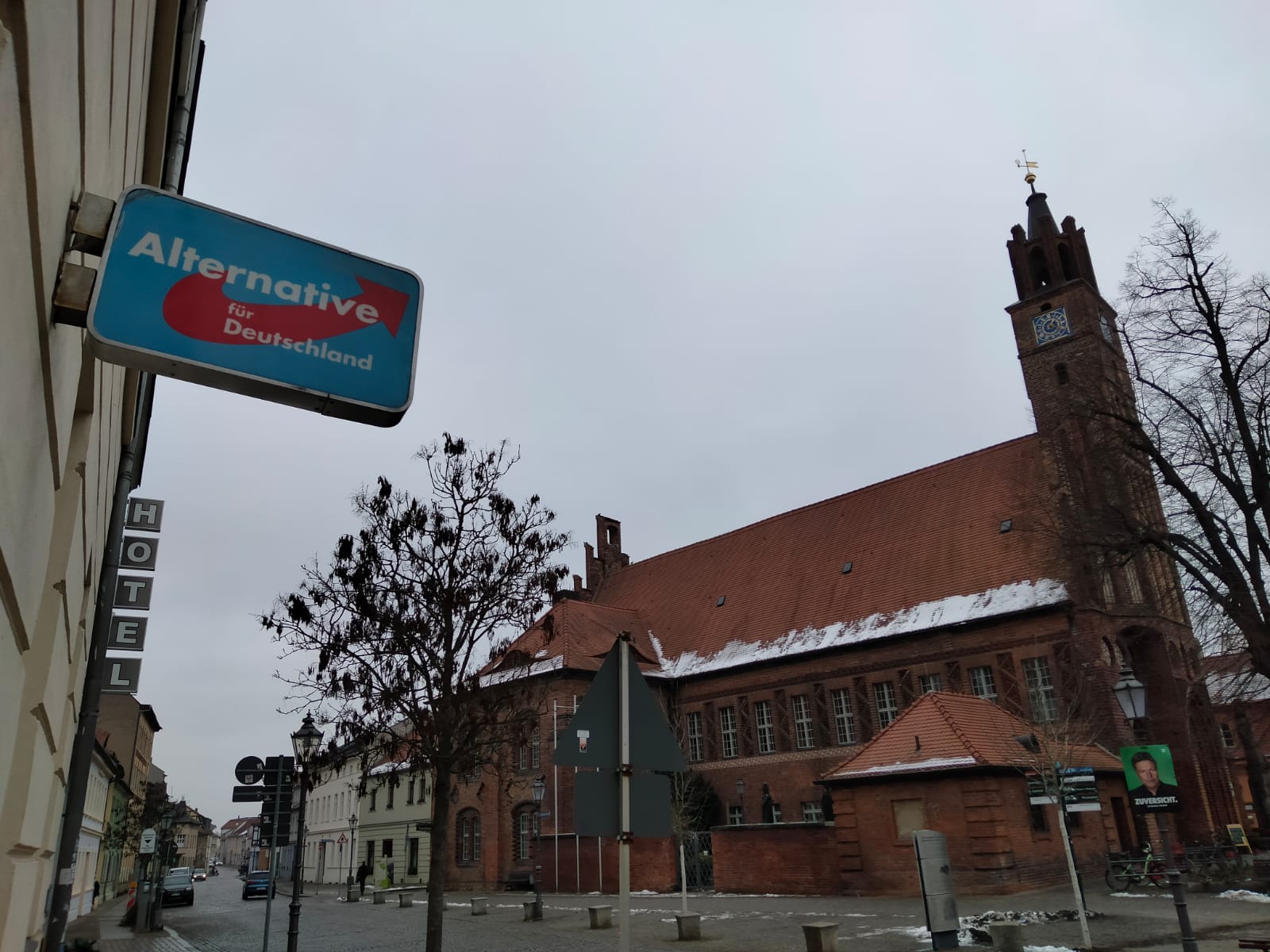 Sede de Alternativa para Alemania (AfD) en el centro de Brandeburgo