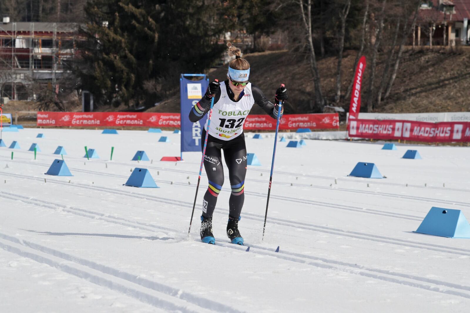 Gina del Rio durant l'última cursa a Dobbiaco.