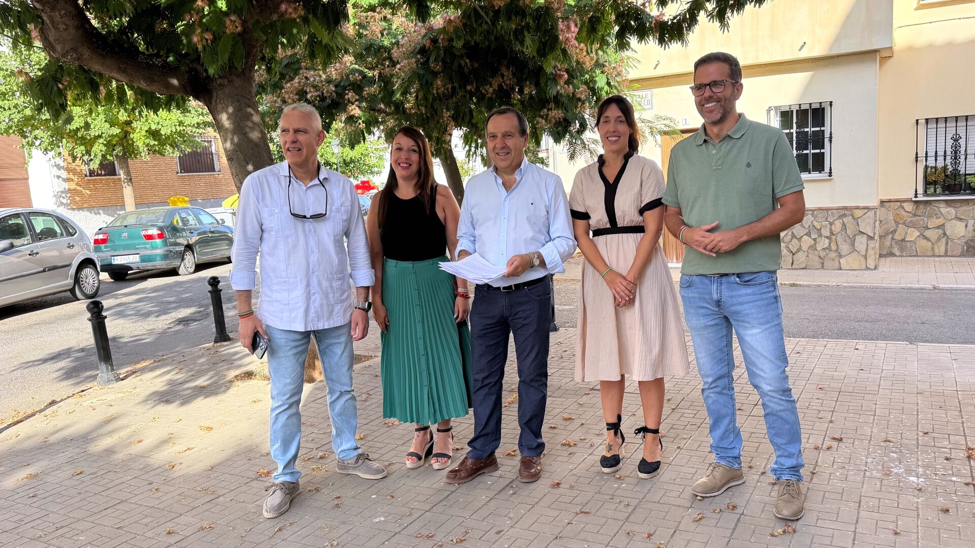 Concejales del PSOE de Antequera en el Barrio Girón