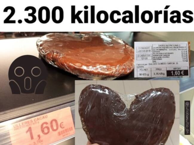 Palmera de chocolate de 2.300 calorías