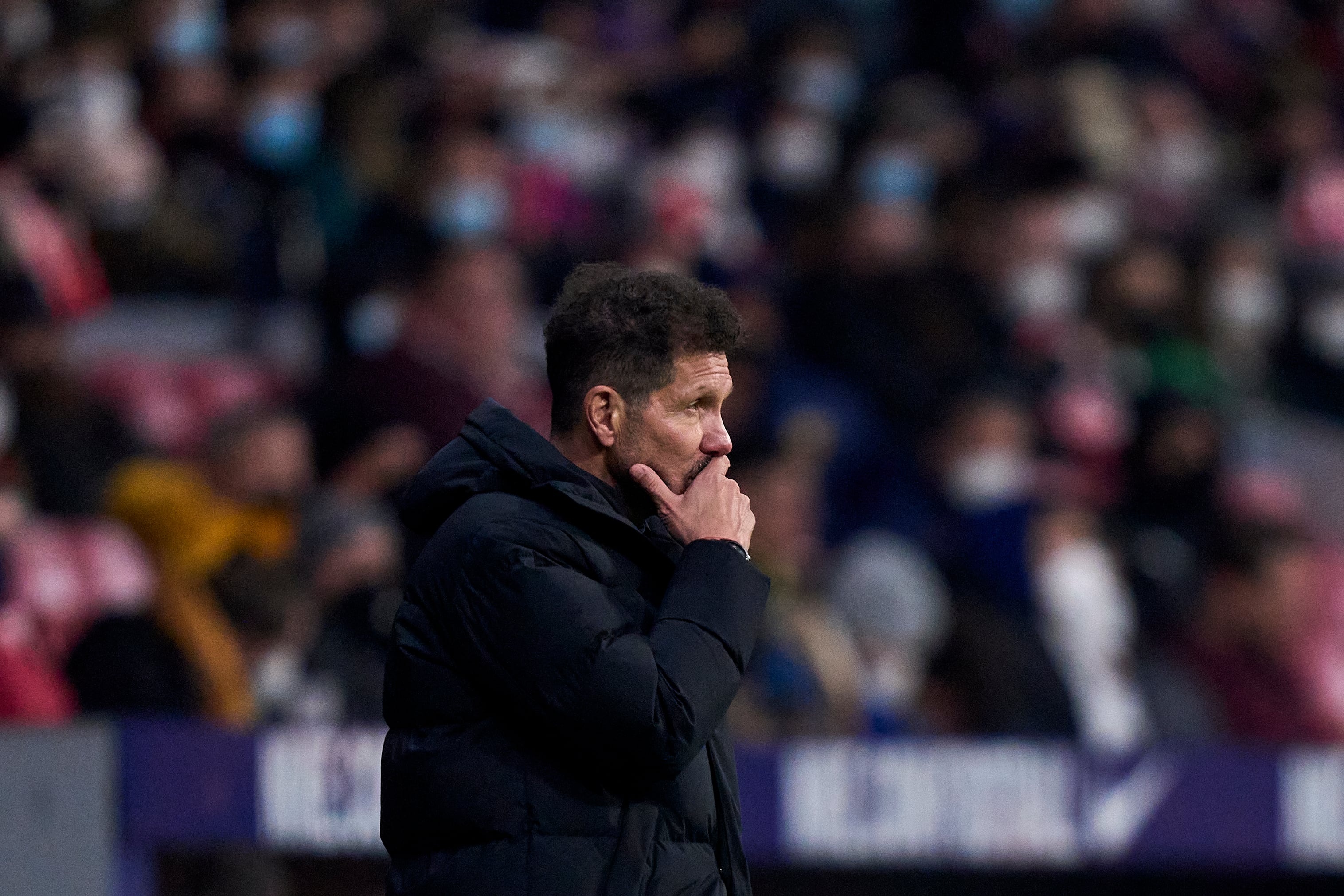 Simeone, durante un partido de liga