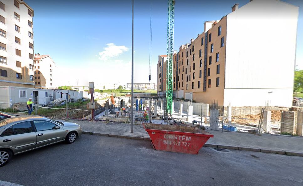 Obra en Roces - Gijón, en la que tuvo lugar el accidente laboral que se cobró la vida de un trabajador