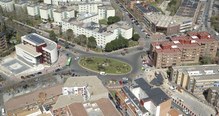 Vista aérea del centro de la ciudad