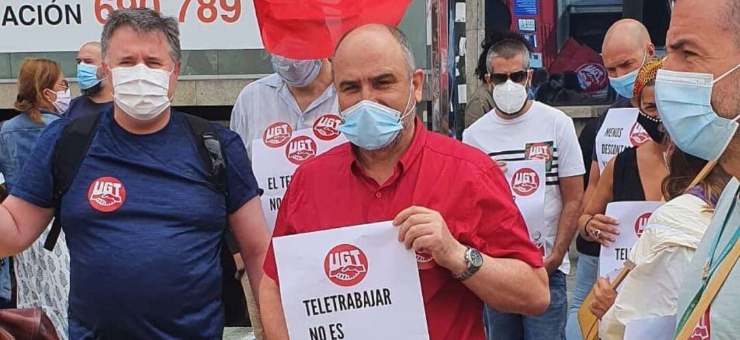 Movilización de los trabajadores de Teleperformance en A Coruña