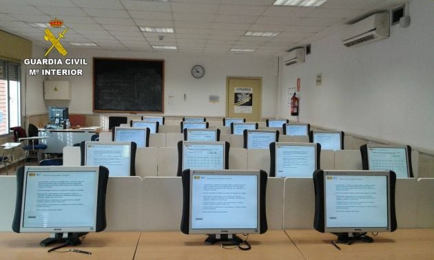 Aula de exámenes del permiso de conducir