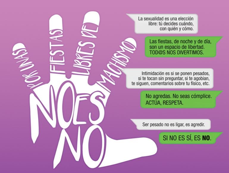 Cartel del &#039;Punto Violeta&#039; de las fiestas