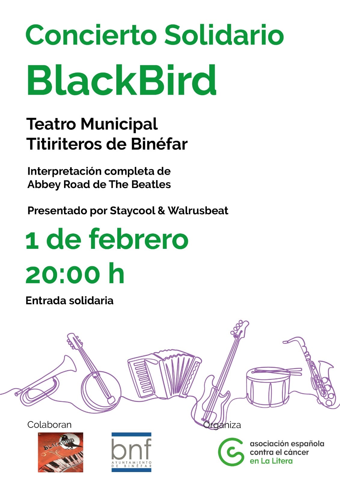 Cartel concierto Black Bird