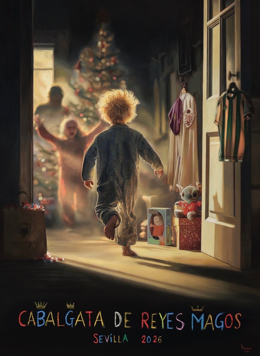 Cartel de Fernando Vaquero para la Cabalgata de Reyes del Ateneo de Sevilla 2025