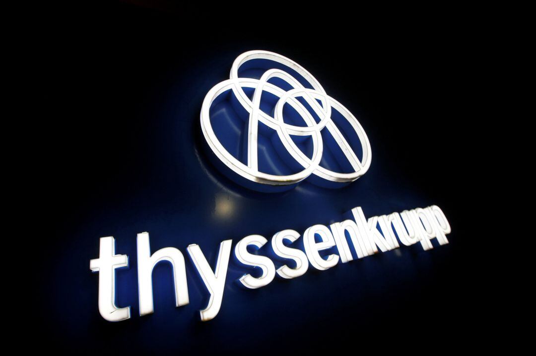 Logo de Thyssenkrupp en su sede de Alemania.