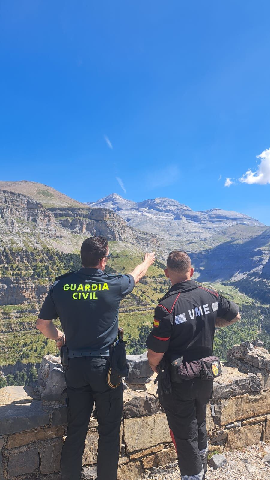La UME se une a la búsqueda de Cole Henderson en el Parque Nacional de Ordesa.