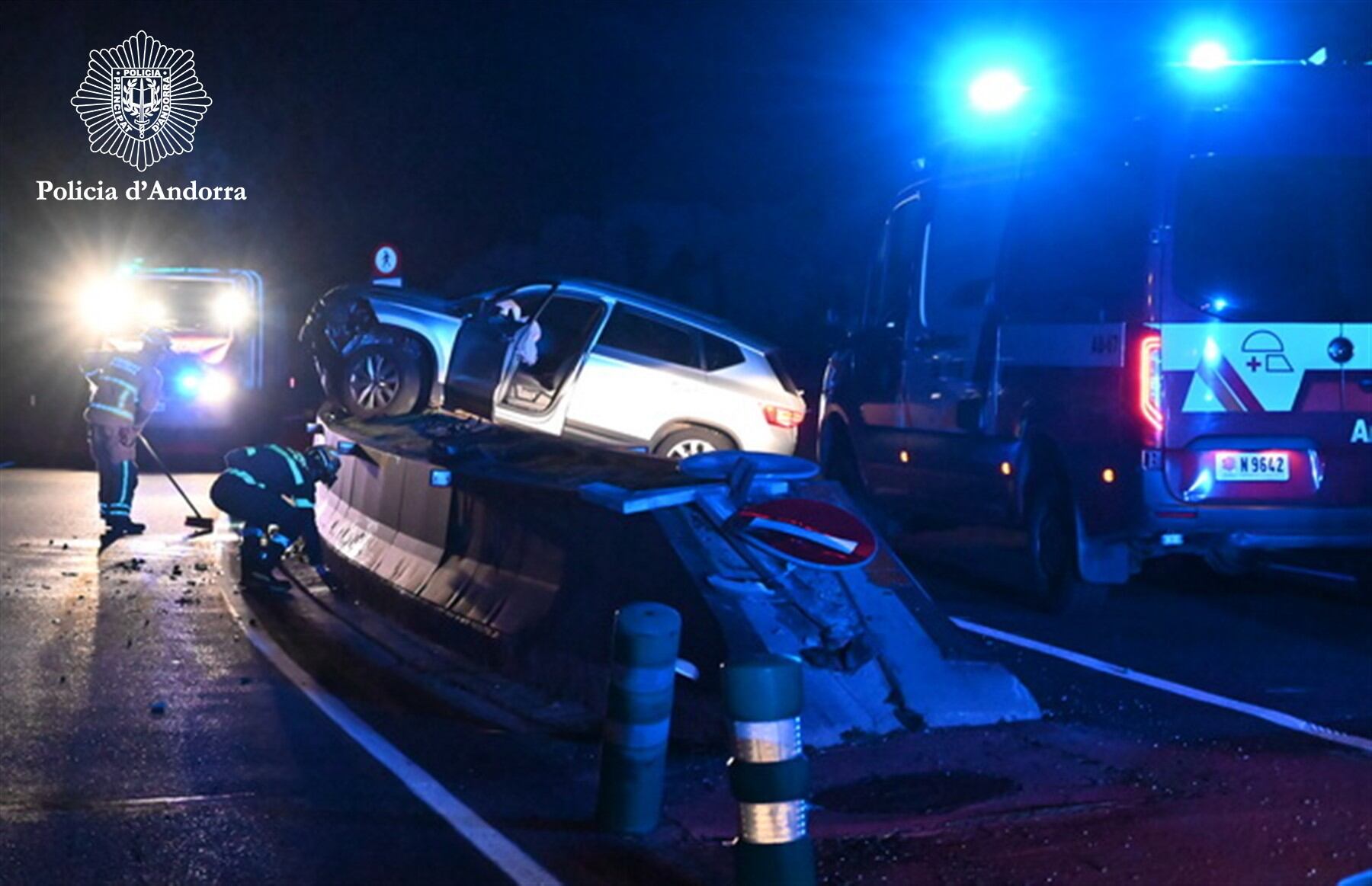 Accident a Canillo causat per un conductor begut el passat cap de setmana. L&#039;home va donar una taxa de 2,41
