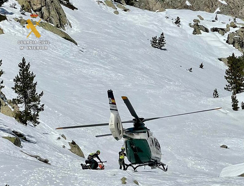 Rescate de invierno realizado por la Guardia Civil en Panticosa