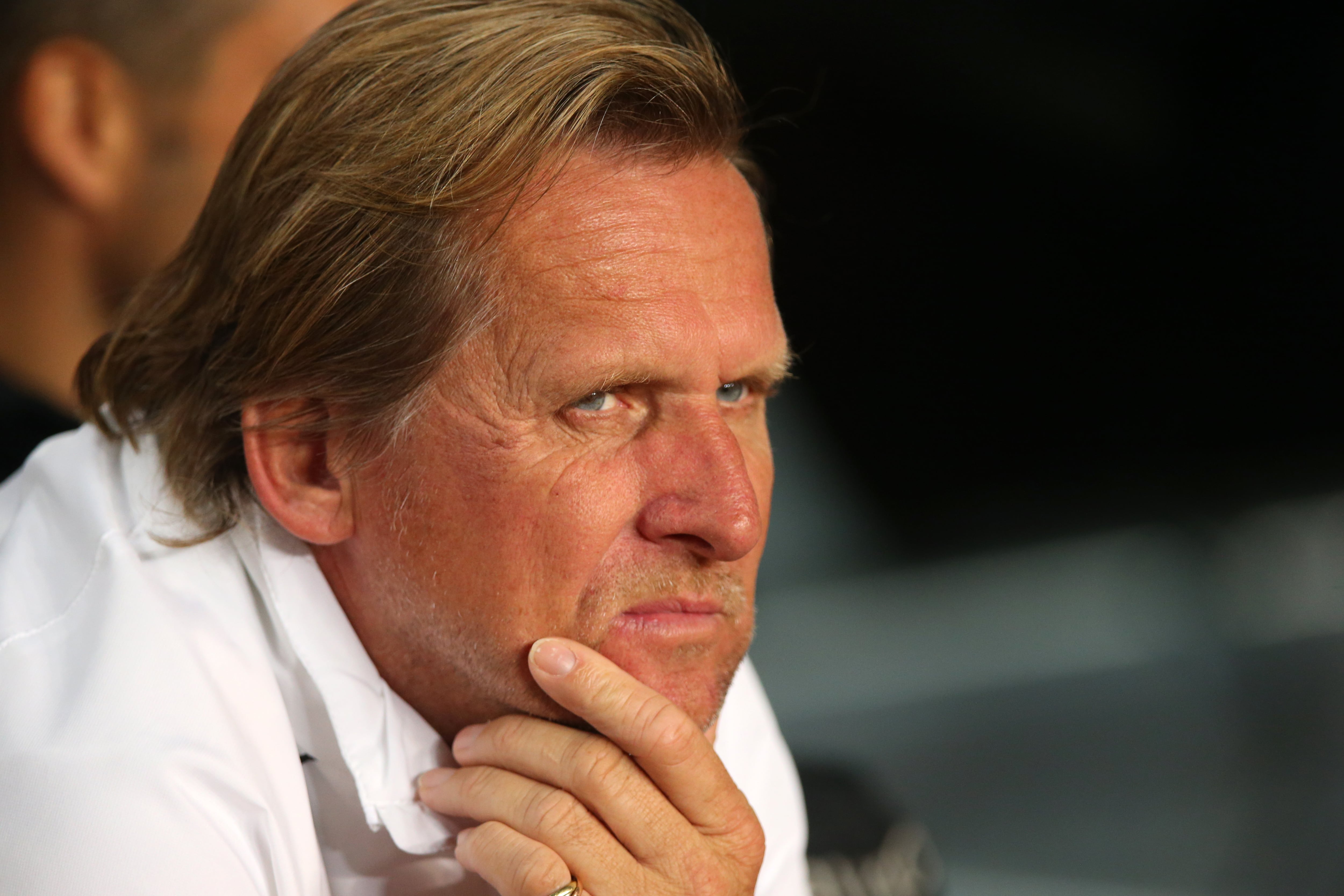 Bernd Schuster, durante su etapa como entrenador del Málaga