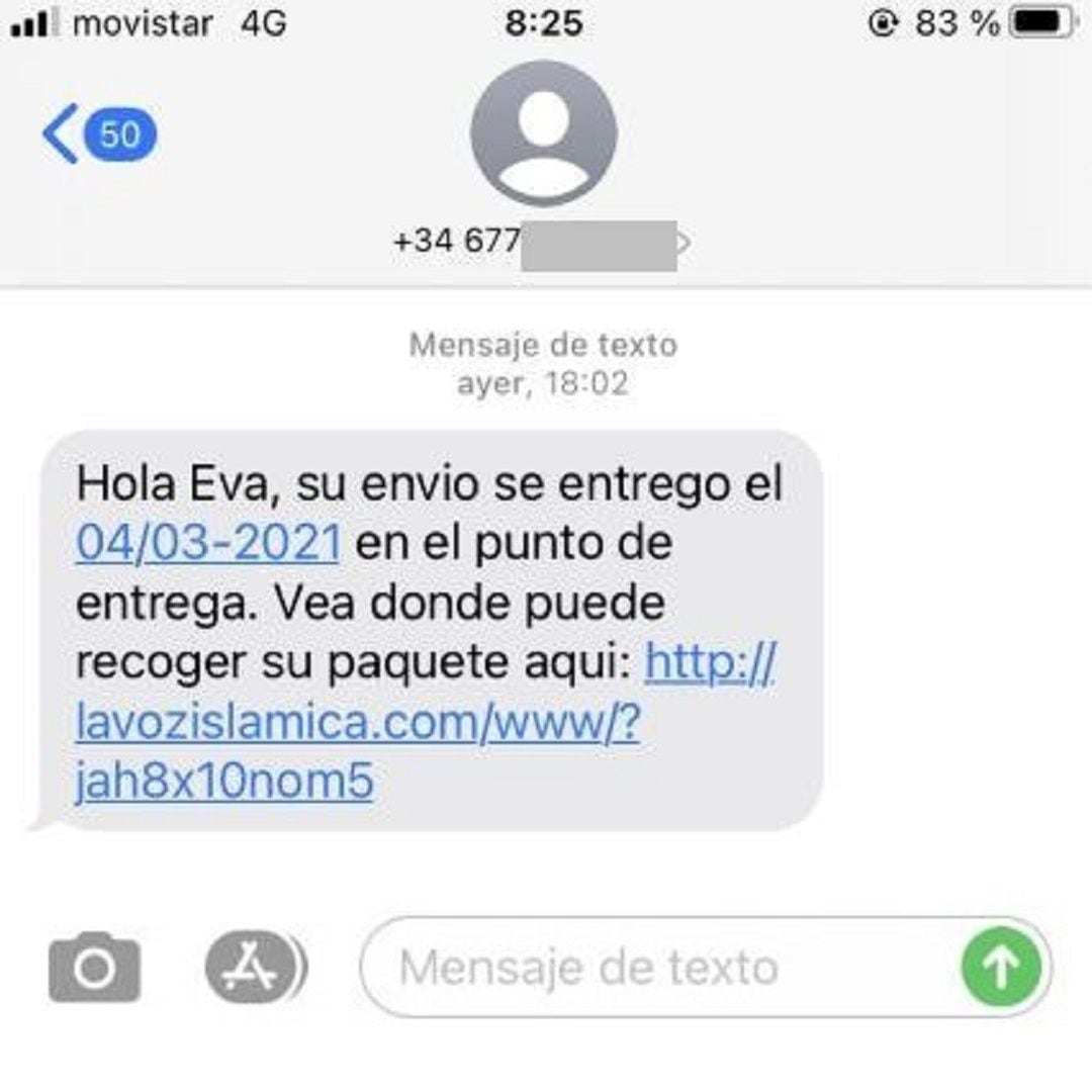 La Policía Foral alerta de la proliferación de SMS fraudulentos que simulan entregar un paquete 