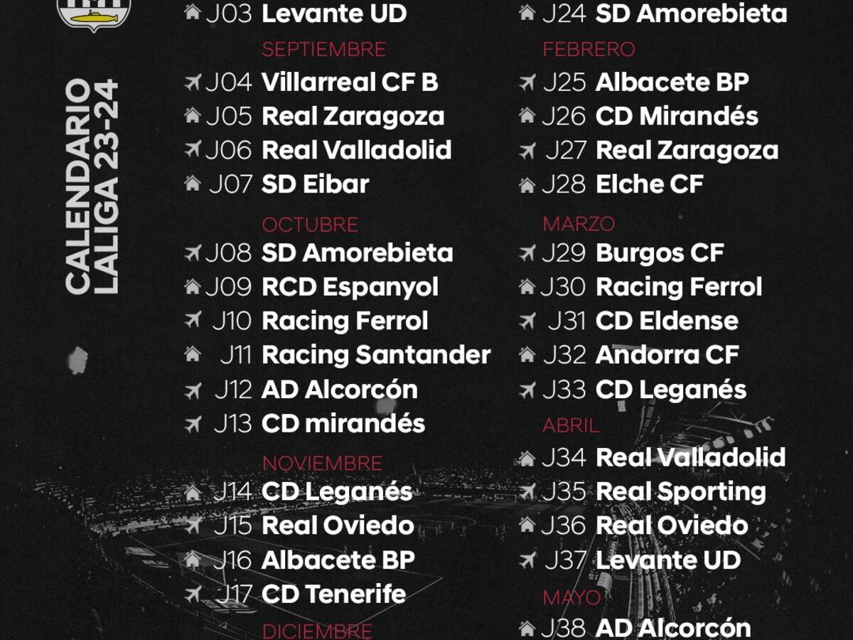 El FC Cartagena arrancará la temporada recibiendo al Eldense y la cerrará en el RCDE Stadium