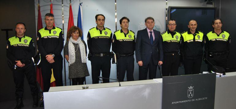 Imagen de archivo de parte de la plantilla de la Policía Local de Albacete