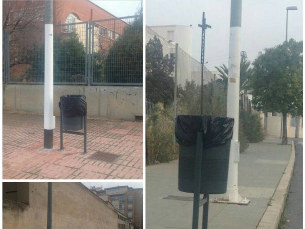 Monóvar instala nuevas papeleras y bancos