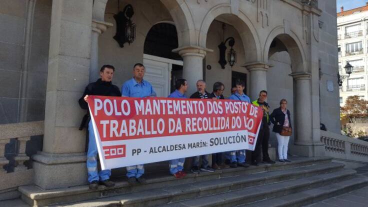 Jornada de huelga en la basura de Marín