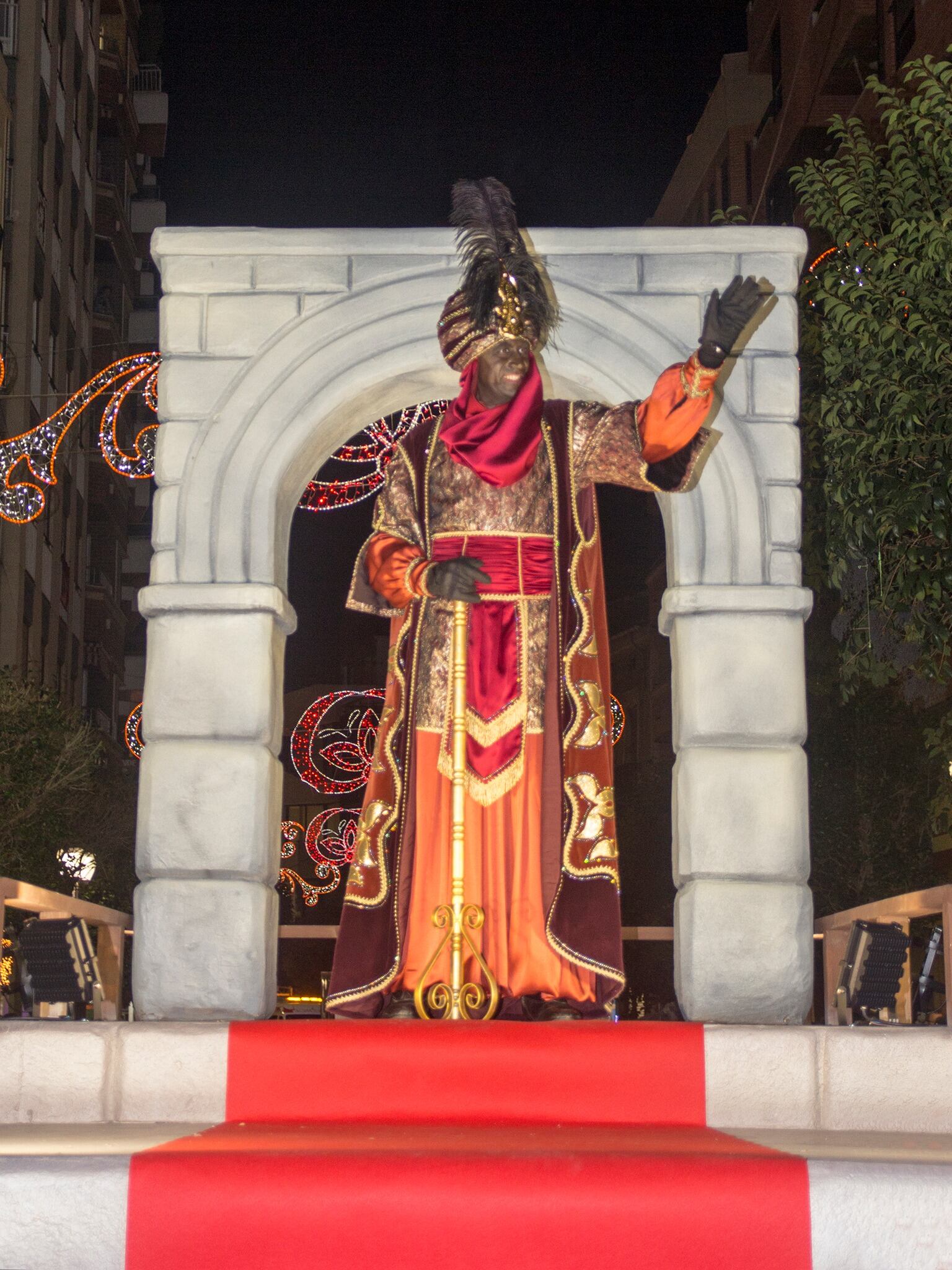 Uno de los Reyes Magos en la Cabalgata de Villena