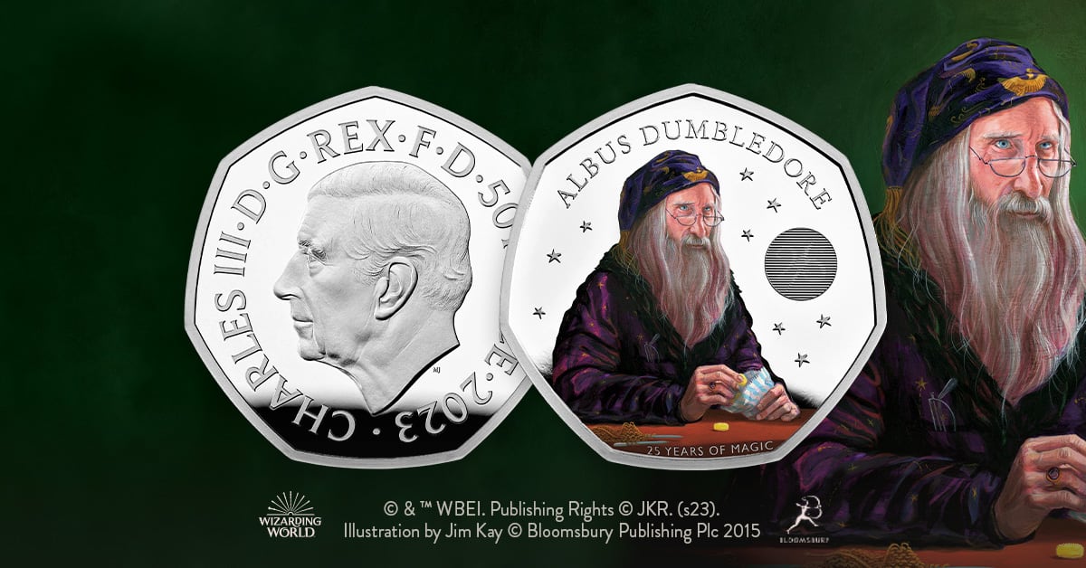 Nueva moneda de la colección de Harry Potter con la imagen de Carlos III.