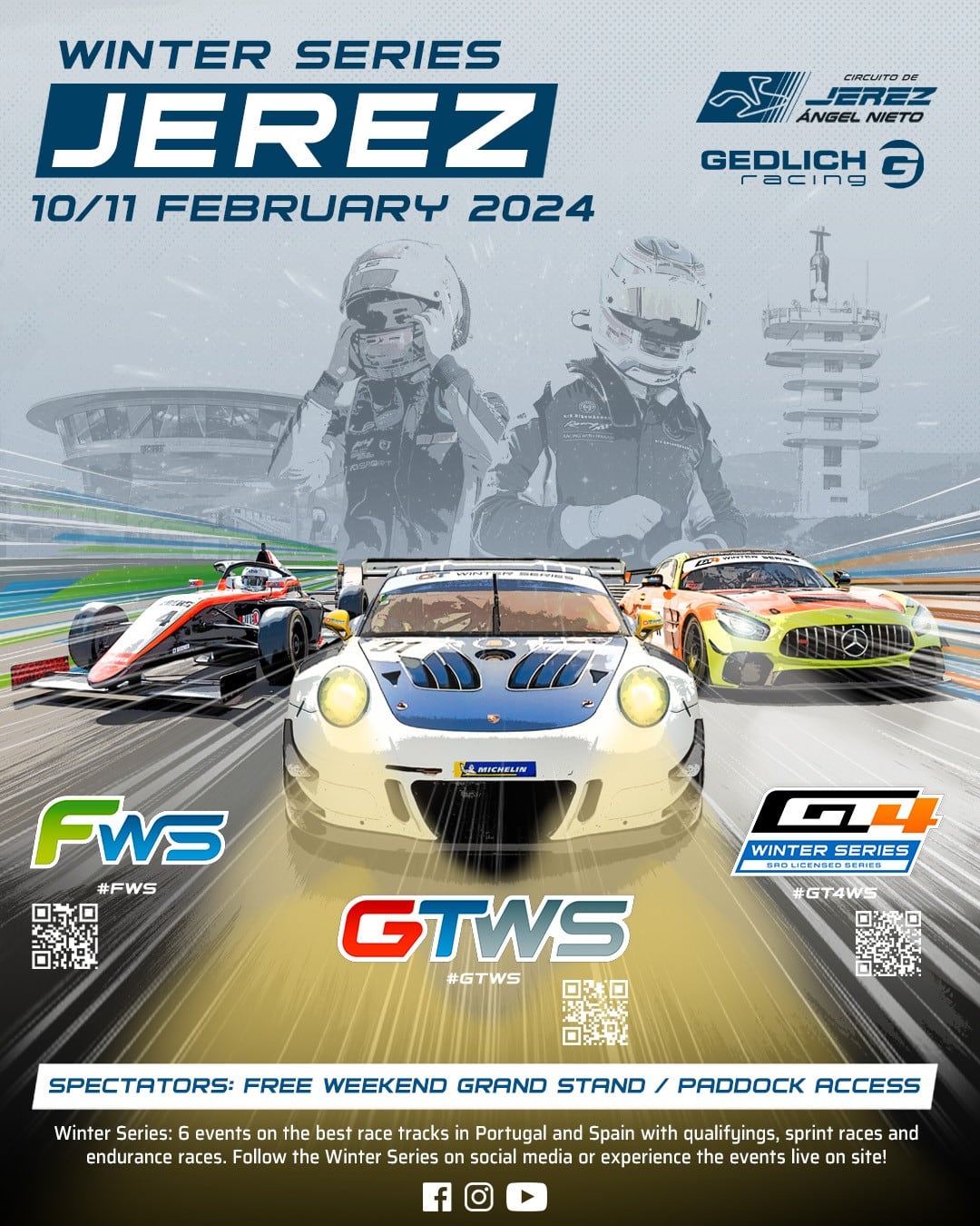 Cartel anunciando la prueba en el Circuito de Jerez