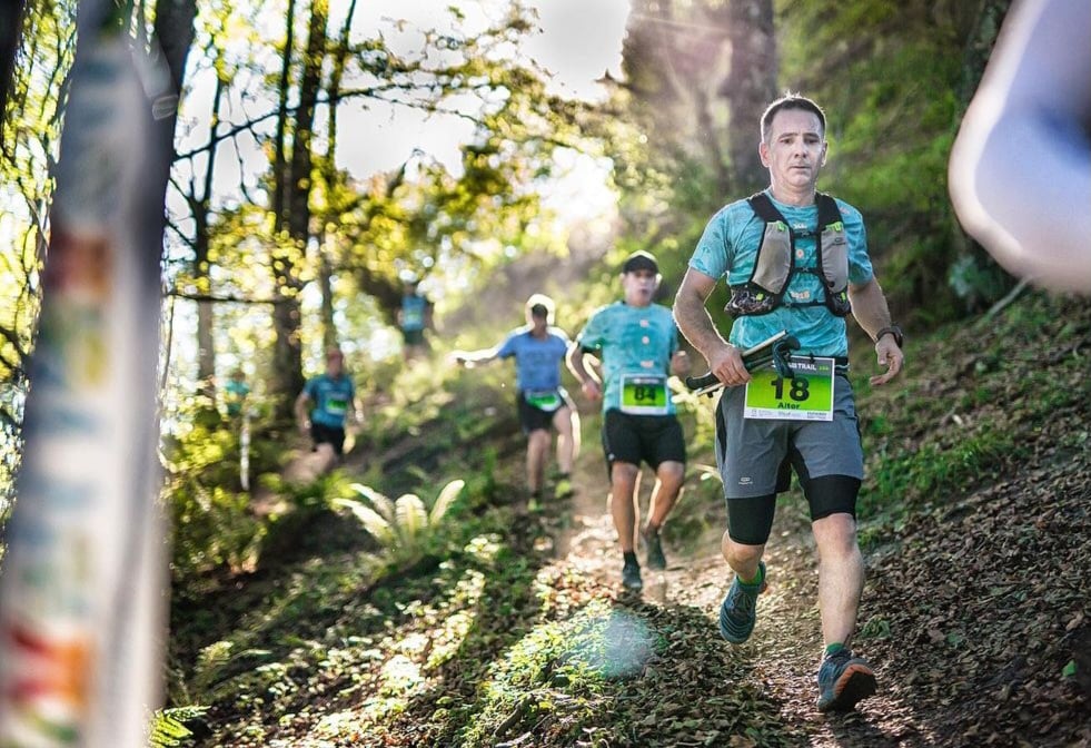 Un momento de la carrera por los Montes de Vitoria